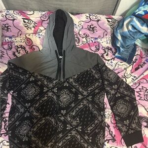 Men's Black flag Zip-Up Sweater